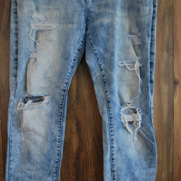 American Eagle Men's Next Level Flex Distressed Skinny Jeans 36x30 - Picture 5 of 9